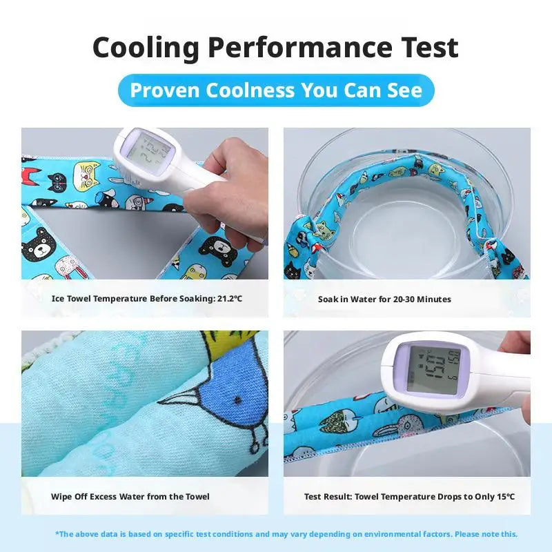 Pet Cooling Ice Scarf Cool Ice Towel Heatstroke Dogs Cats Ice Collar Adjustable Cat Collar Bib prevent heat stroke Dog Supplies