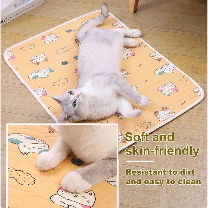 Pet Summer Cooling Ice Silk Latex Pad Dog Cat Sleeping Pad Nest Cool Feeling Dog Bedding Supplies Anti Slip Point Rubber Bottom