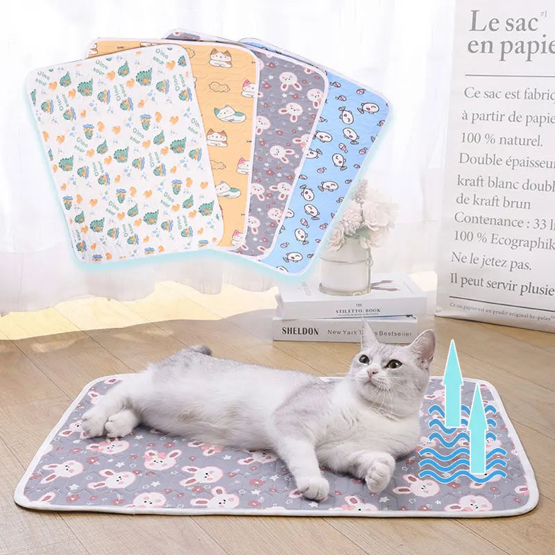 Pet Summer Cooling Ice Silk Latex Pad Dog Cat Sleeping Pad Nest Cool Feeling Dog Bedding Supplies Anti Slip Point Rubber Bottom