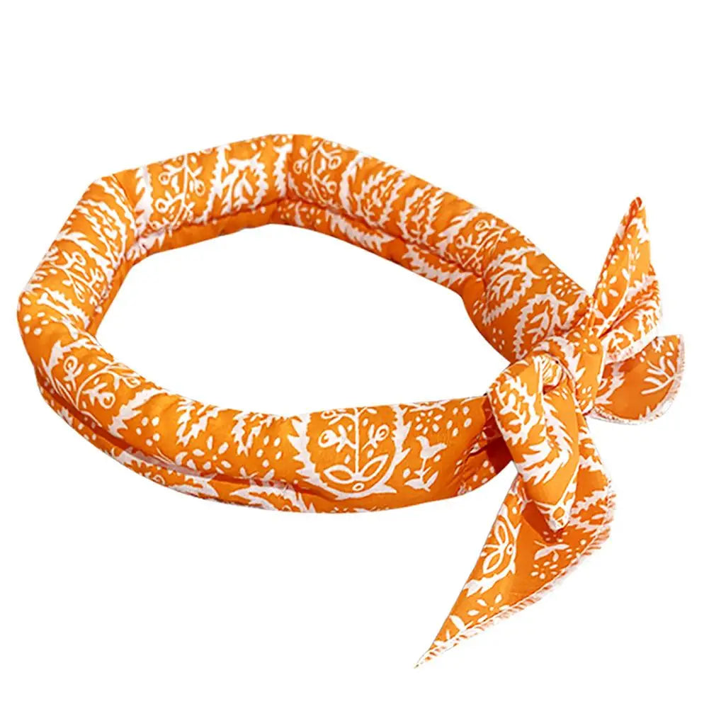 Pet Cooling Ice Scarf Cool Ice Towel Heatstroke Dogs Cats Ice Collar Adjustable Cat Collar Bib prevent heat stroke Dog Supplies